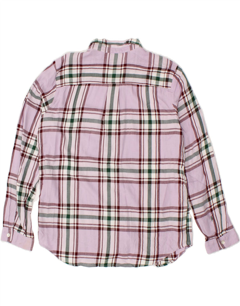 EDDIE BAUER Womens Shirt UK 14 Medium Pink Check Cotton | Vintage Eddie Bauer | Thrift | Second-Hand Eddie Bauer | Used Clothing | Messina Hembry 