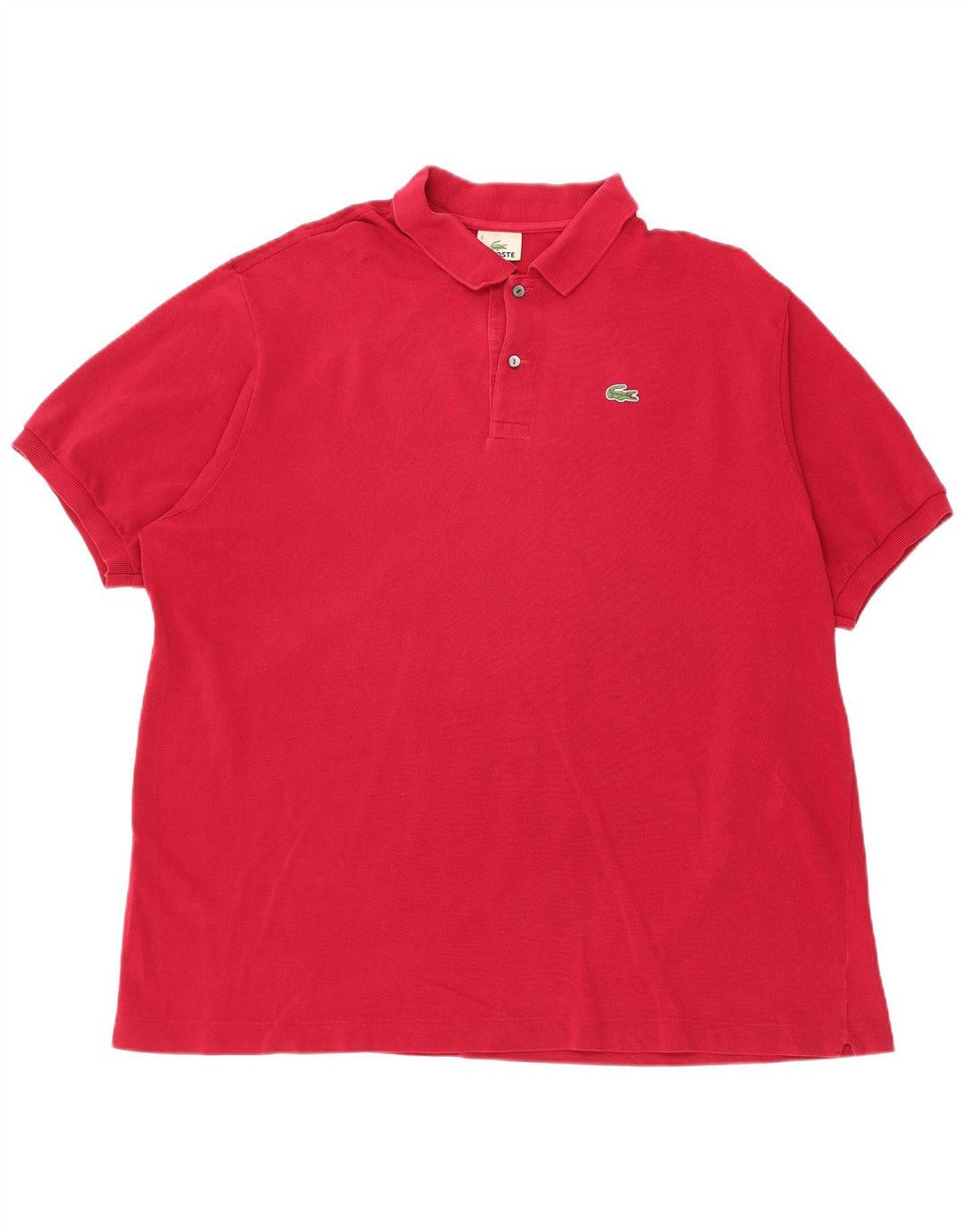 LACOSTE Mens Polo Shirt Size 8 3XL Red Cotton