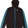 Adidas Mens Climalite Zip Hoodie Sweater Large Black Polyester