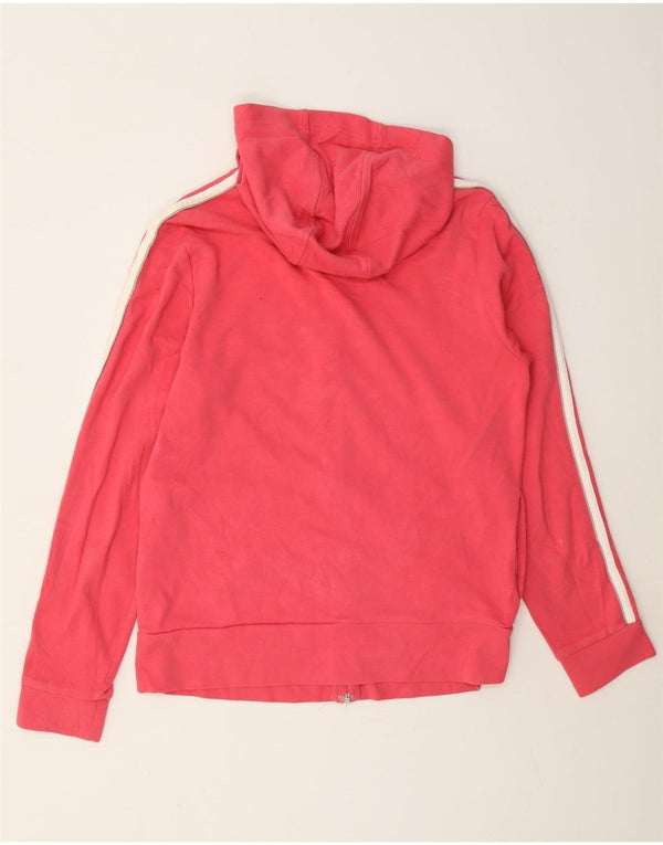 Adidas Womens Zip Hoodie Sweater UK 18 XL Pink Cotton