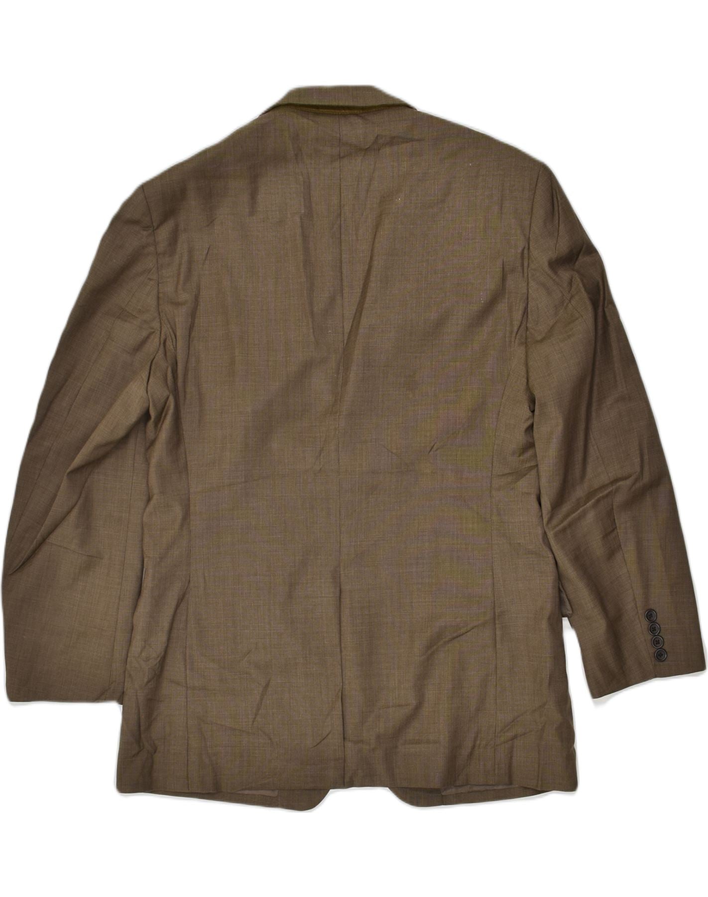 NAUTICA Womens 2 Button Blazer Jacket UK 42 XL Khaki Wool ...