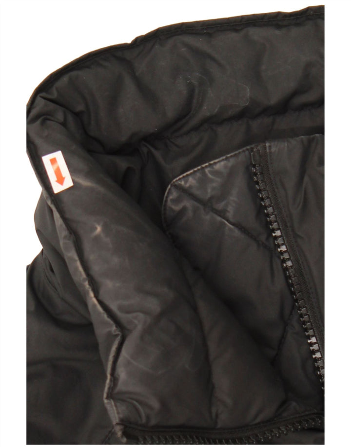 Nike Womens Oversized Graphic Padded Jacket UK 6 XS Black Polyester