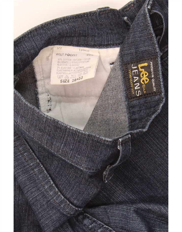 Lee Womens Flared Jeans W28 L33 Navy Blue Cotton