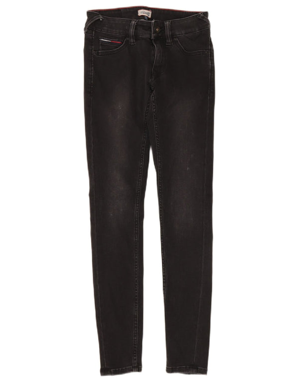 Tommy Hilfiger Womens Skinny Jeans W25 L30 Black Cotton