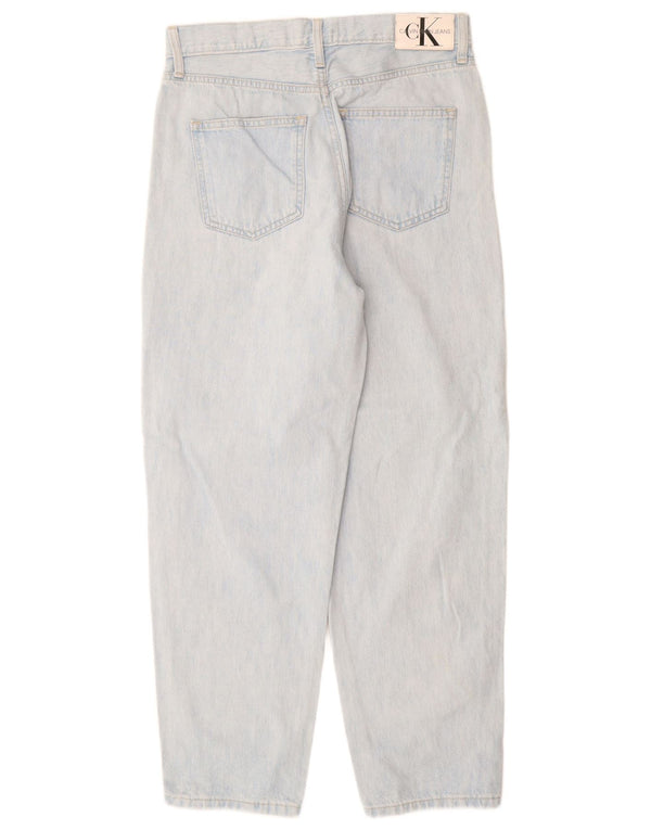 Calvin Klein Womens High Waist Tapered Jeans W28 L28 Blue Cotton