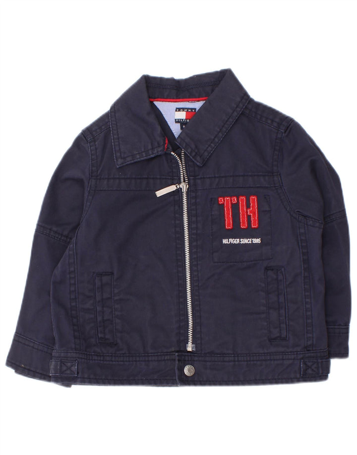 Tommy Hilfiger Baby Boys Graphic Bomber Jacket 18-24 Months Navy Blue