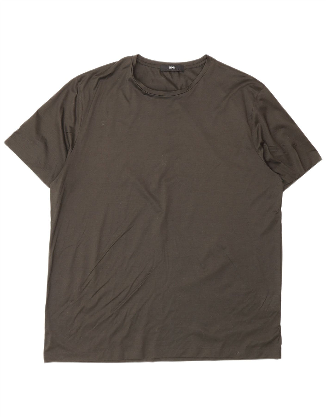 Hugo Boss Mens T-Shirt Top 2XL Khaki Cotton