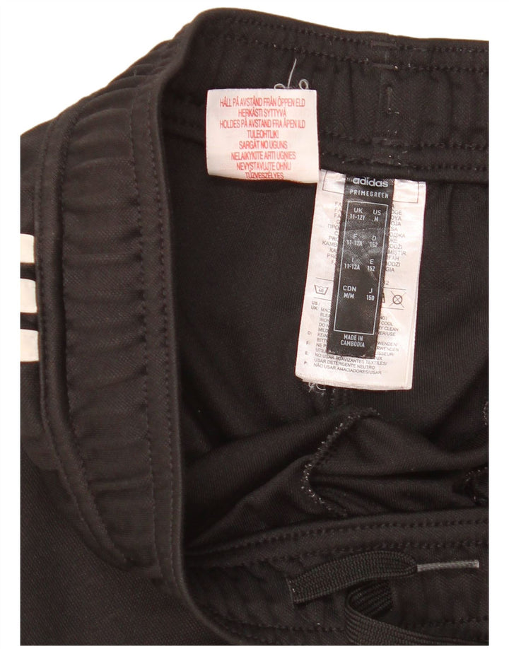 Adidas Boys Tracksuit Trousers 11-12 Years Black Polyester