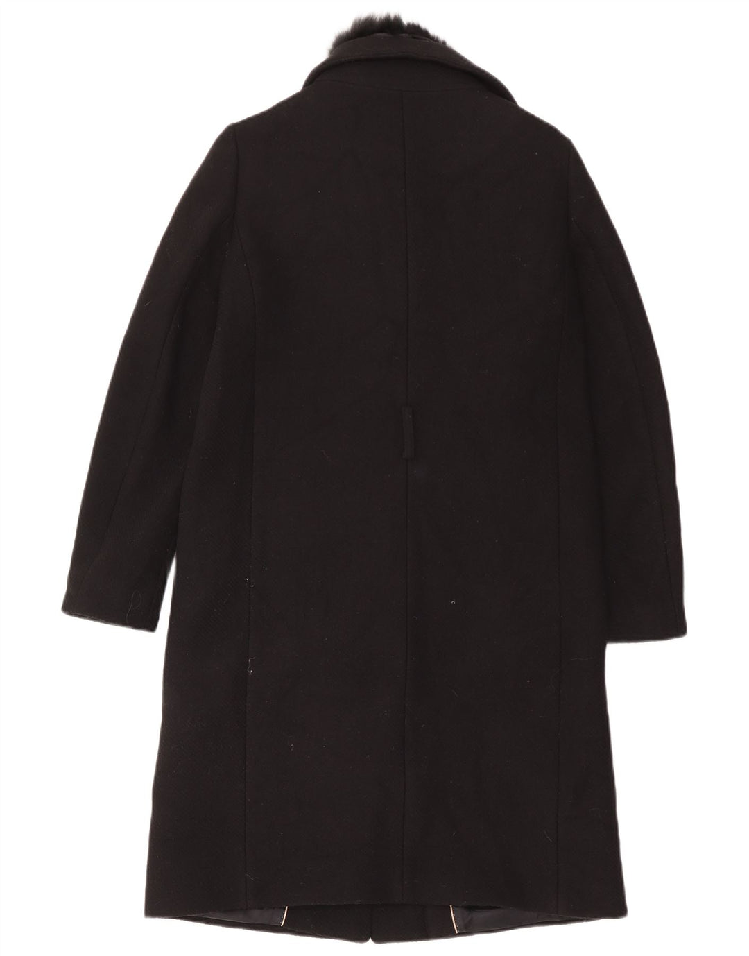Massimo Dutti Womens Overcoat EU 40 Medium Black