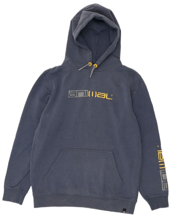 Animal Boys Graphic Hoodie Jumper 15-16 Years Navy Blue Cotton