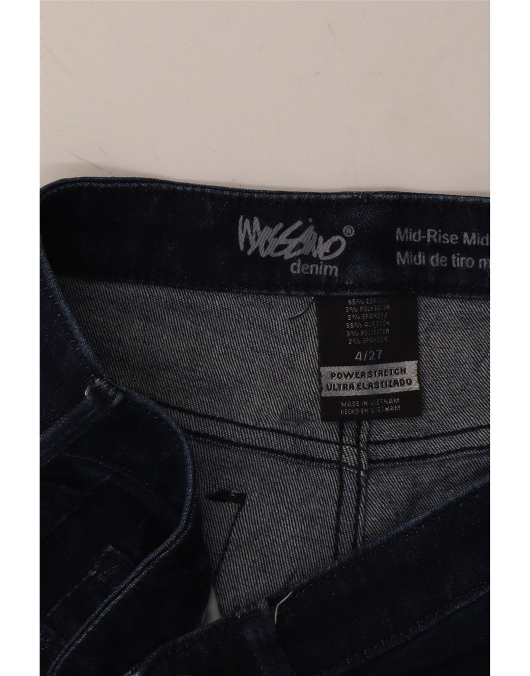 MOSSIMO Womens Mid Rise Denim Shorts US 4 Small W27 Navy Blue Cotton Vintage Mossimo and Second-Hand Mossimo from Messina Hembry 