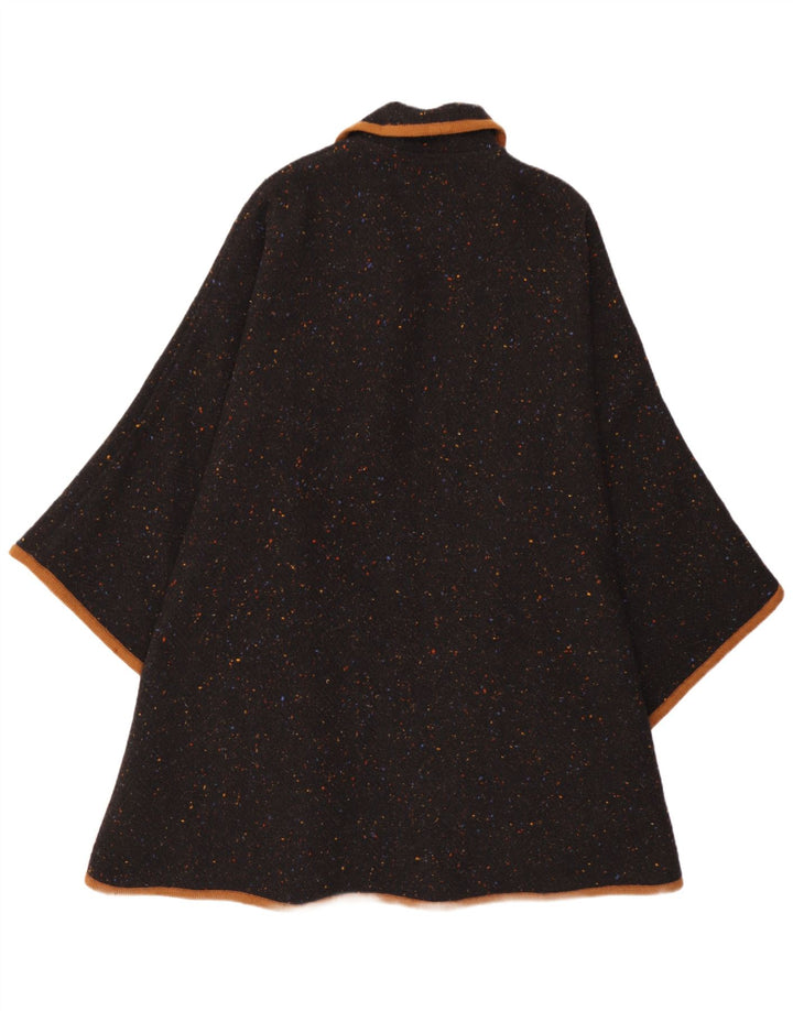 Vintage Womens Cape Coat One Size Brown Flecked