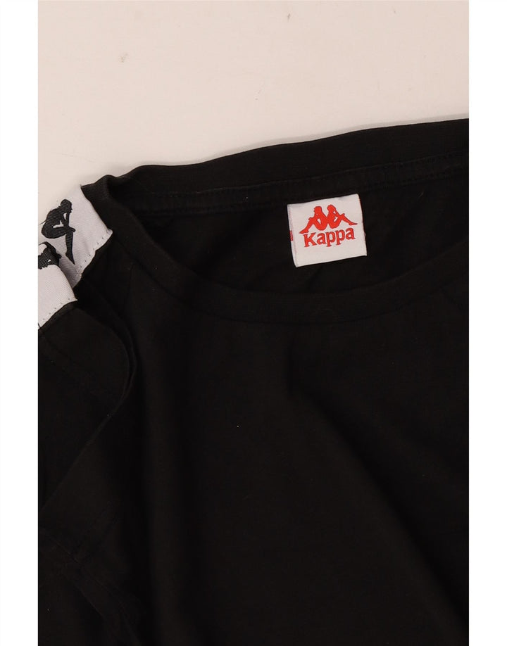 Kappa Mens Graphic T-Shirt Top Small Black Colourblock