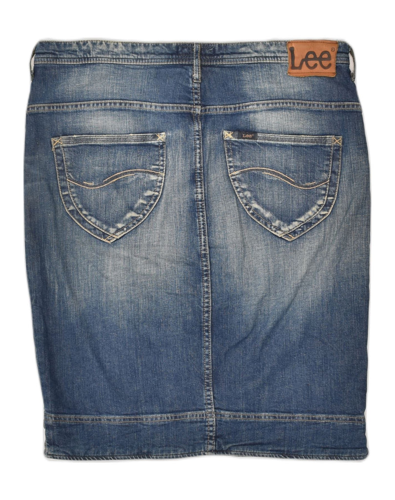 LEE Womens Denim Skirt W32 Large Blue Cotton | Vintage Lee | Thrift | Second-Hand Lee | Used Clothing | Messina Hembry 