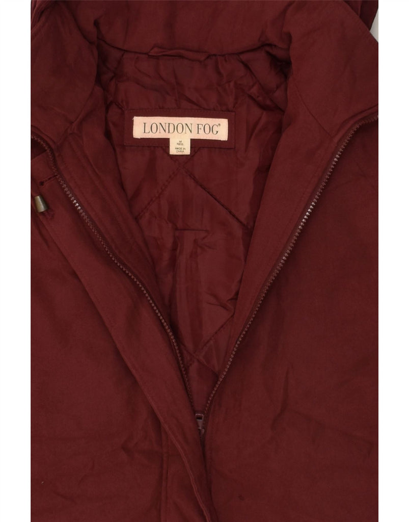 LONDON FOG Womens Hooded Windbreaker Jacket UK 14 Medium Burgundy | Vintage London Fog | Thrift | Second-Hand London Fog | Used Clothing | Messina Hembry 