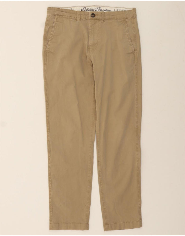 EDDIE BAUER Mens Slim Chino Trousers W30 L30 Beige Cotton Vintage Eddie Bauer and Second-Hand Eddie Bauer from Messina Hembry 