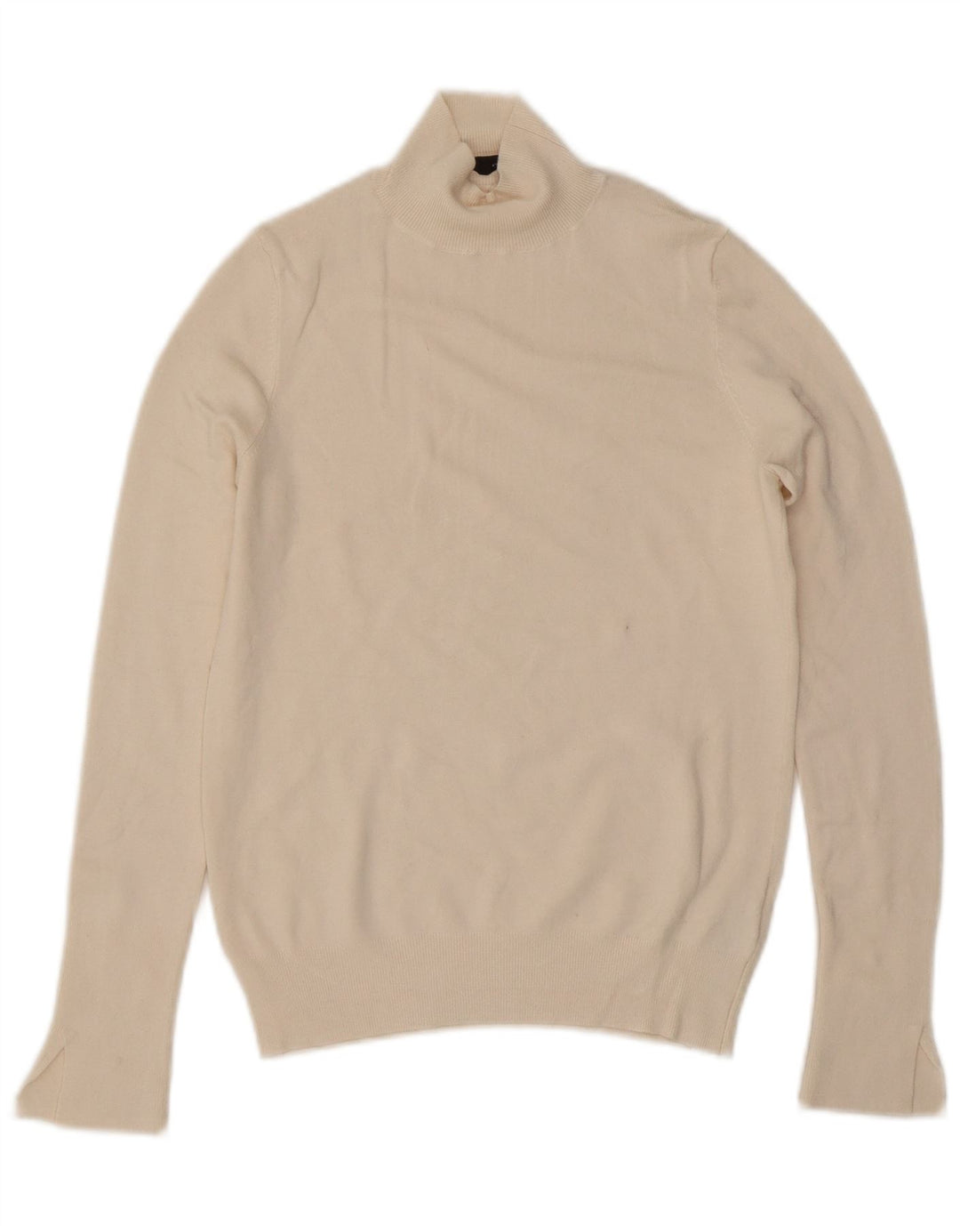 Zara Womens Turtle Neck Jumper Sweater UK 10 Small Off White Viscose