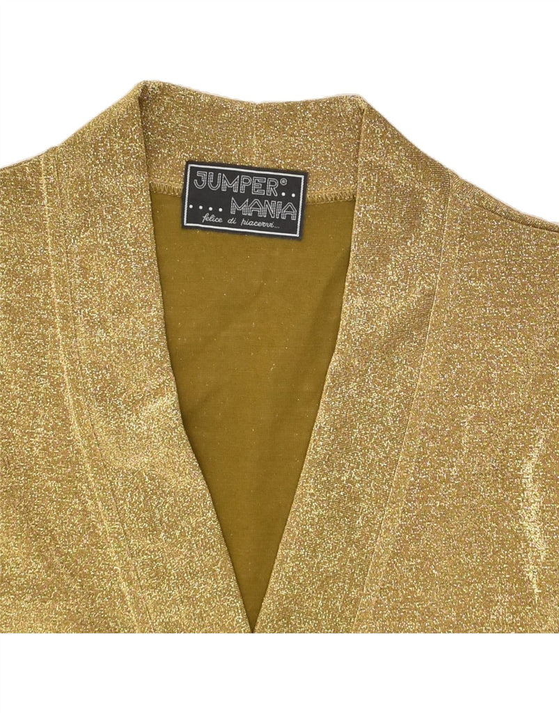 VINTAGE Womens Cardigan Sweater UK 18 XL Gold | Vintage Vintage | Thrift | Second-Hand Vintage | Used Clothing | Messina Hembry 