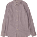 Lacoste Mens Shirt Size 41 Large Blue Check Cotton