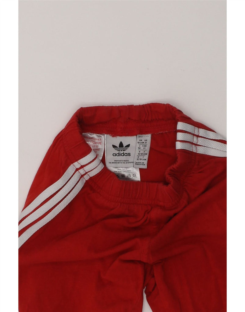 ADIDAS Baby Boys Sport Shorts 18-24 Months Red Cotton | Vintage Adidas | Thrift | Second-Hand Adidas | Used Clothing | Messina Hembry 