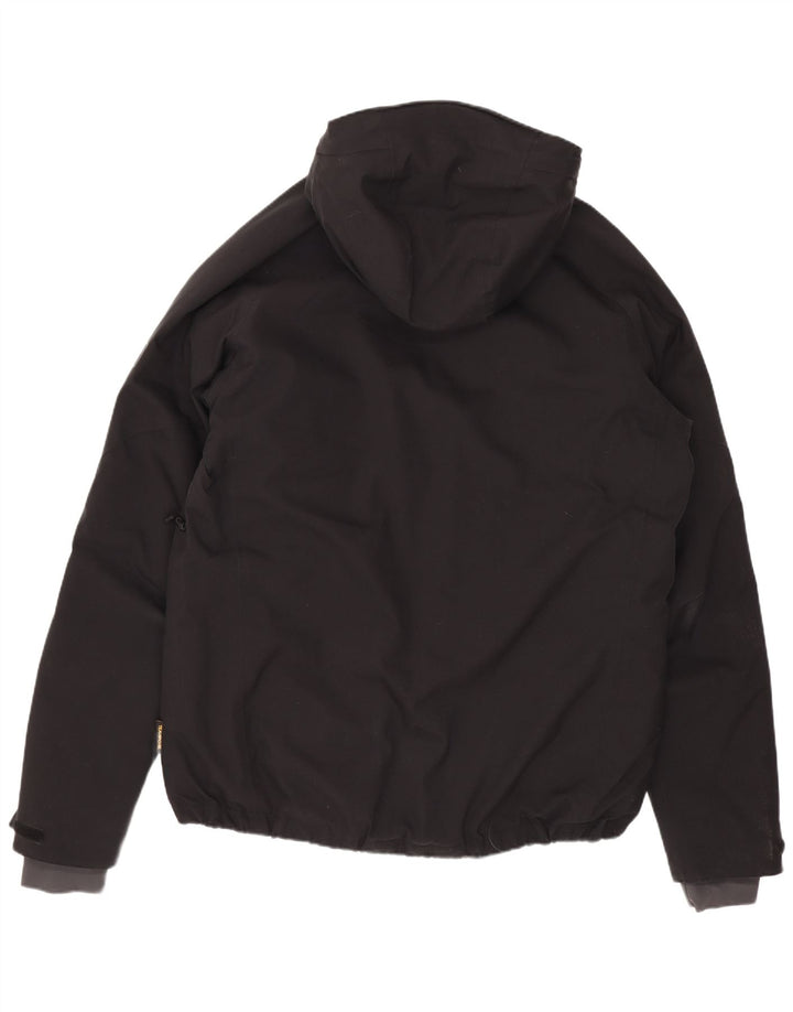 Jack Wolfskin Mens Hooded Padded Jacket UK 40 Large Black Polyester