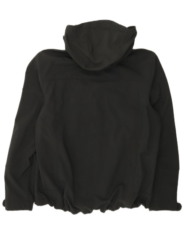 Rodeo Mens Hooded Windbreaker Jacket UK 42 XL Black Polyester