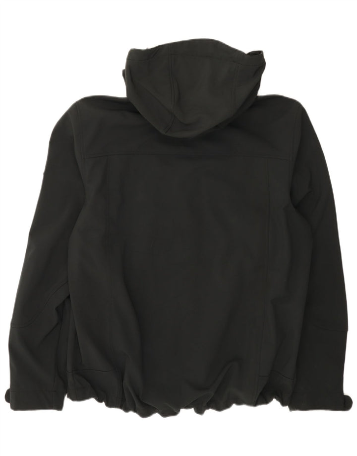 Rodeo Mens Hooded Windbreaker Jacket UK 42 XL Black Polyester