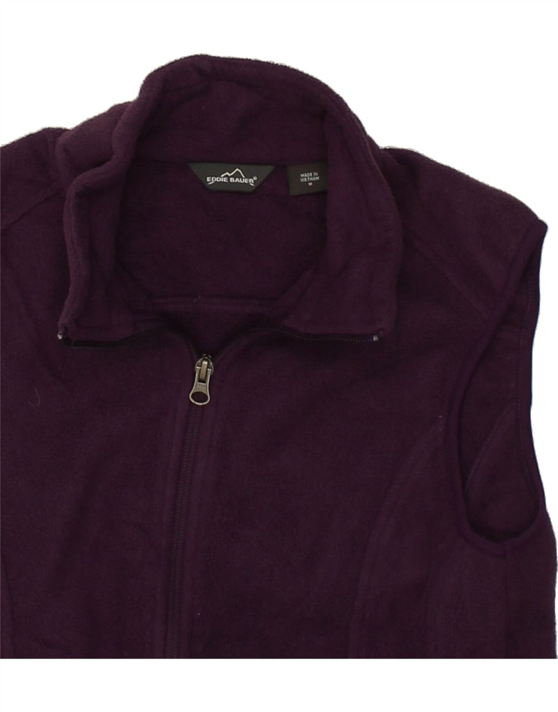 EDDIE BAUER Womens Fleece Gilet UK 14 Medium Purple Polyester | Vintage Eddie Bauer | Thrift | Second-Hand Eddie Bauer | Used Clothing | Messina Hembry 