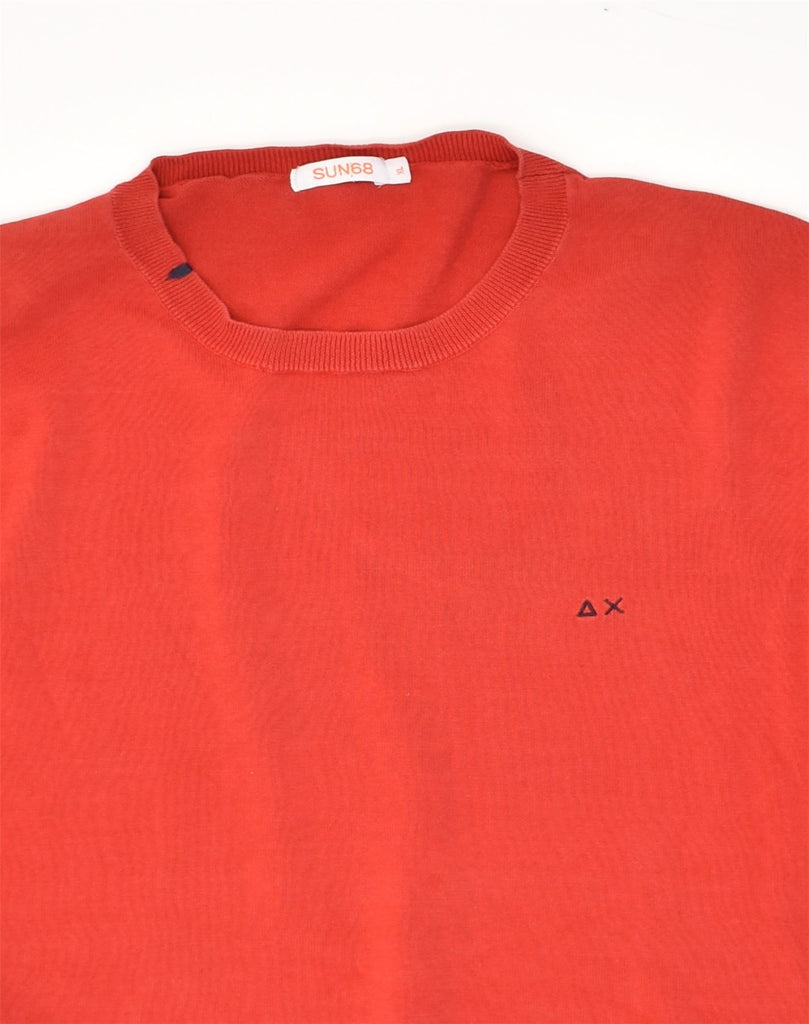 SUN68 Mens Crew Neck Jumper Sweater XL Red Cotton | Vintage Sun68 | Thrift | Second-Hand Sun68 | Used Clothing | Messina Hembry 