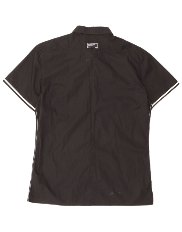 G-Star Mens 3301 Short Sleeve Military Shirt XL Black Cotton