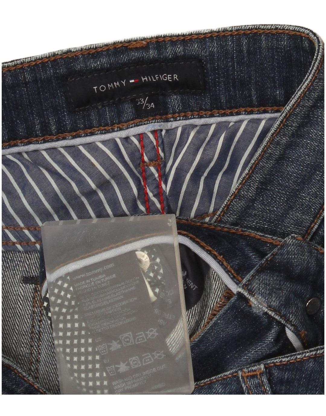 Tommy Hilfiger Womens Bootcut Jeans W33 L34 Blue Cotton