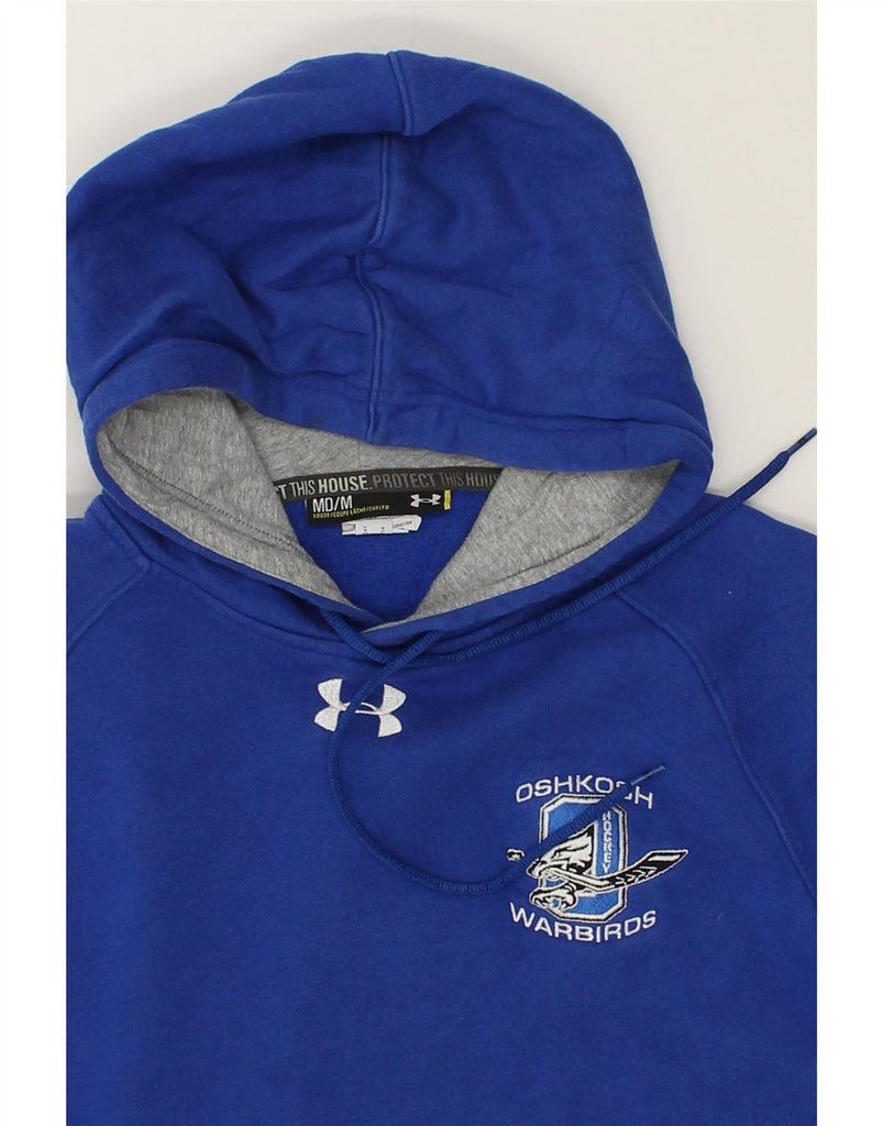 UNDER ARMOUR Mens Graphic Hoodie Jumper Medium Blue Cotton | Vintage Under Armour | Thrift | Second-Hand Under Armour | Used Clothing | Messina Hembry 