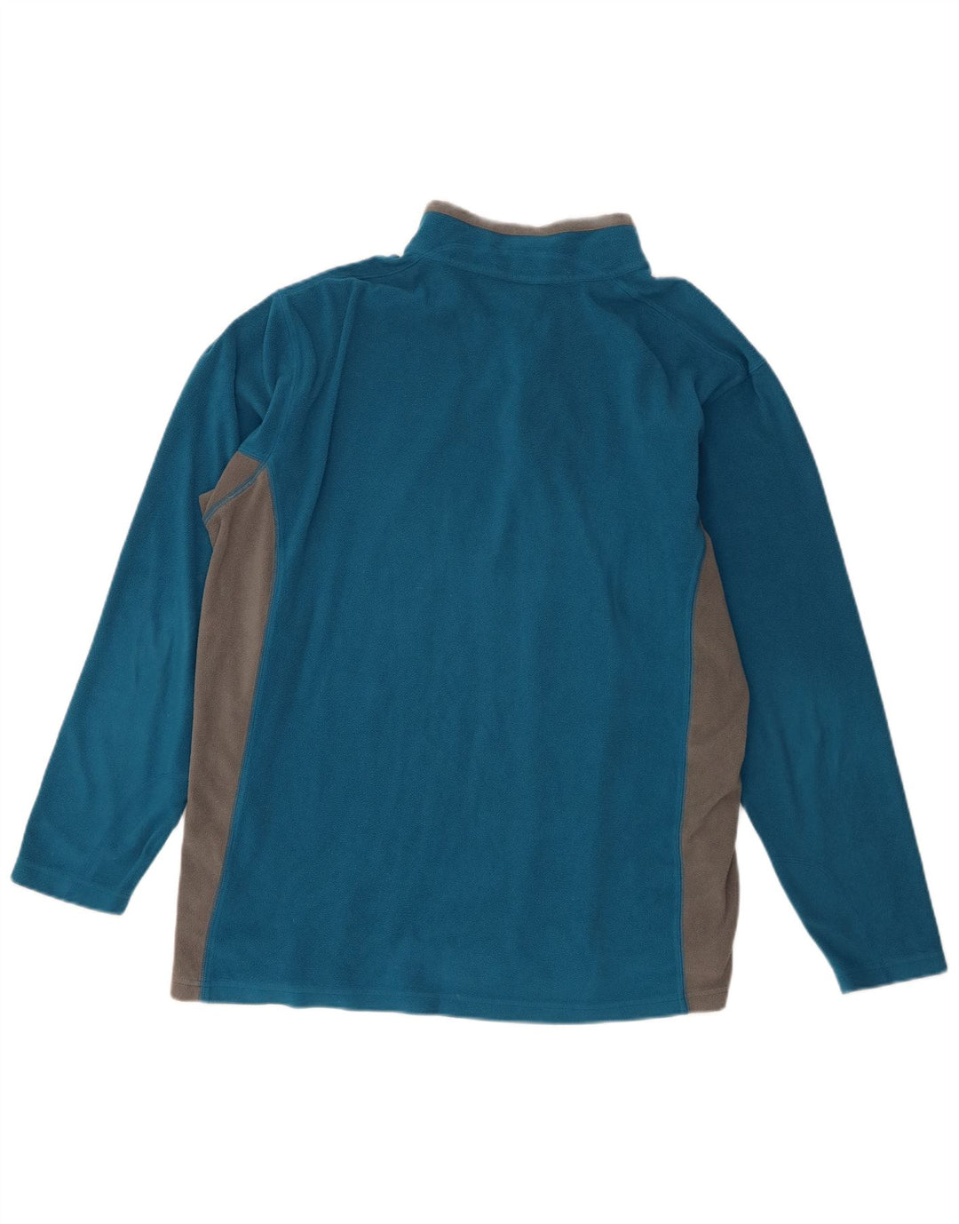 Columbia Mens Zip Neck Fleece Jumper XL Blue Colourblock Polyester