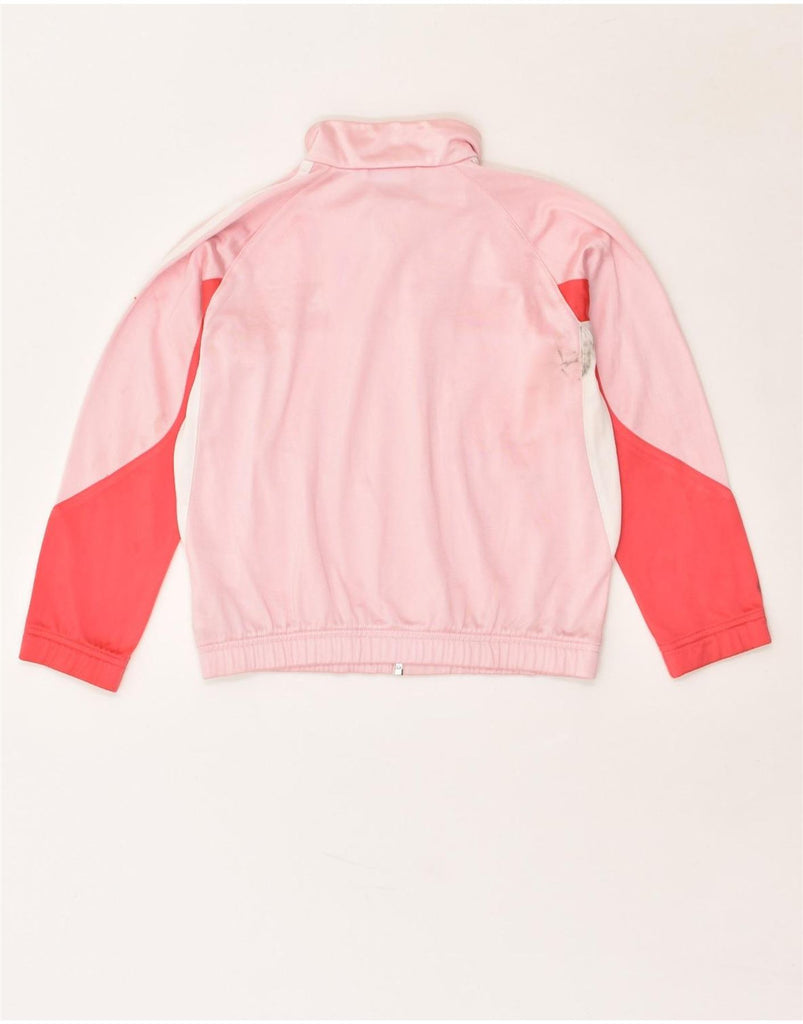 ADIDAS Girls Tracksuit Top Jacket 7-8 Years XS Pink Colourblock Polyester | Vintage Adidas | Thrift | Second-Hand Adidas | Used Clothing | Messina Hembry 