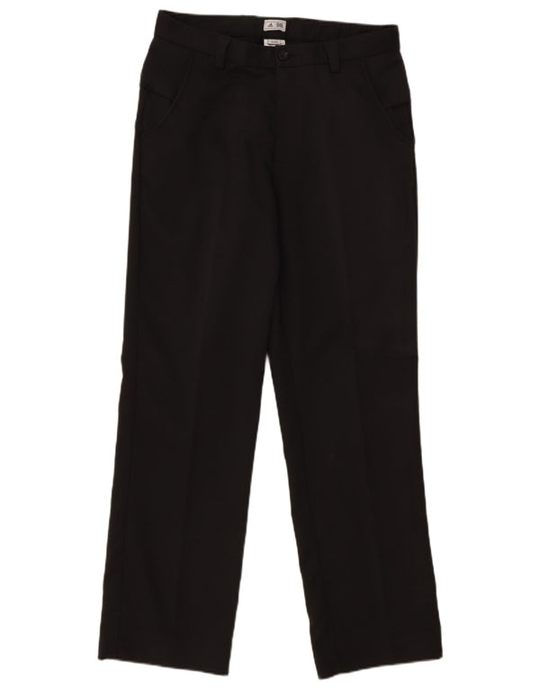 Adidas Mens Straight Casual Trousers W32 L32 Black Polyester