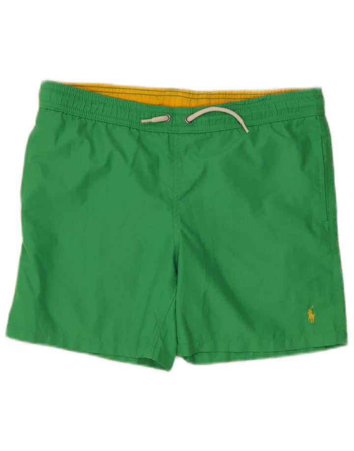 Polo Ralph Lauren Boys Swimming Shorts 10-11 Years Medium Green Polyester