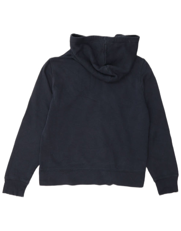 Champion Womens Graphic Hoodie Jumper UK 10 Small Navy Blue