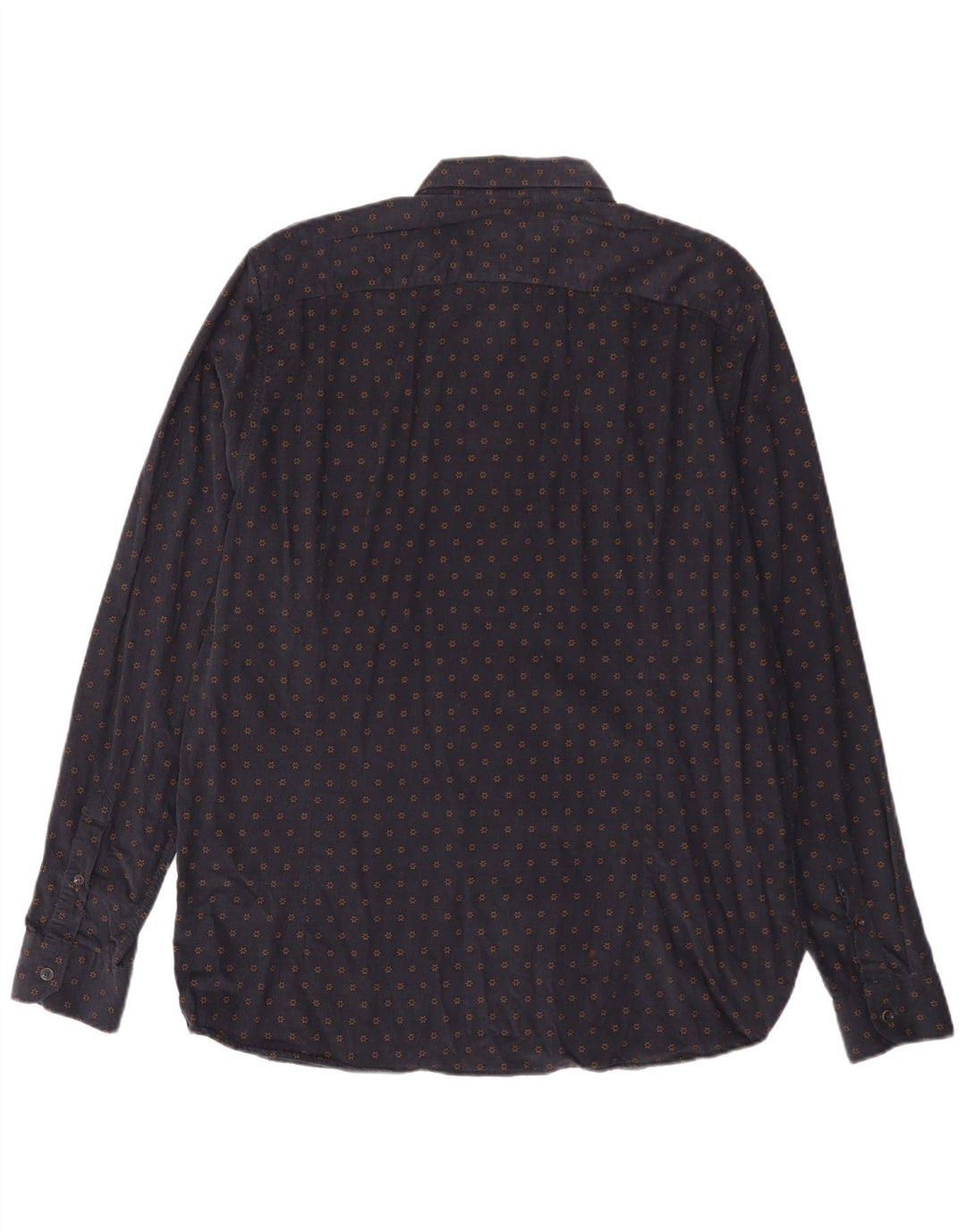 TED BAKER Mens Corduroy Shirt Size 6 2XL Navy Blue Floral Cotton