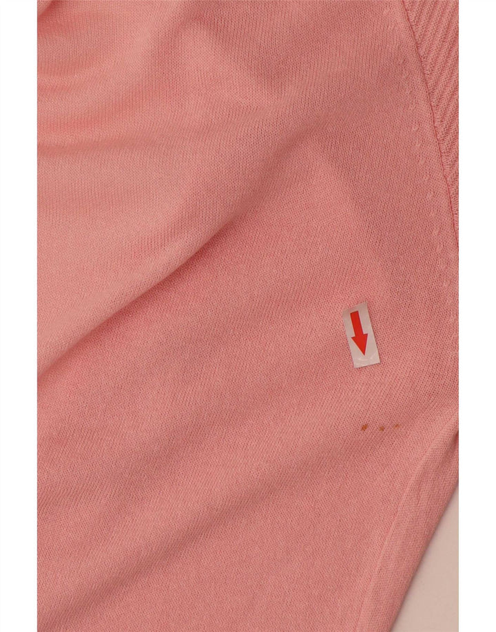 Massimo Dutti Womens 3/4 Sleeve Cardigan Sweater UK 14 Medium Pink