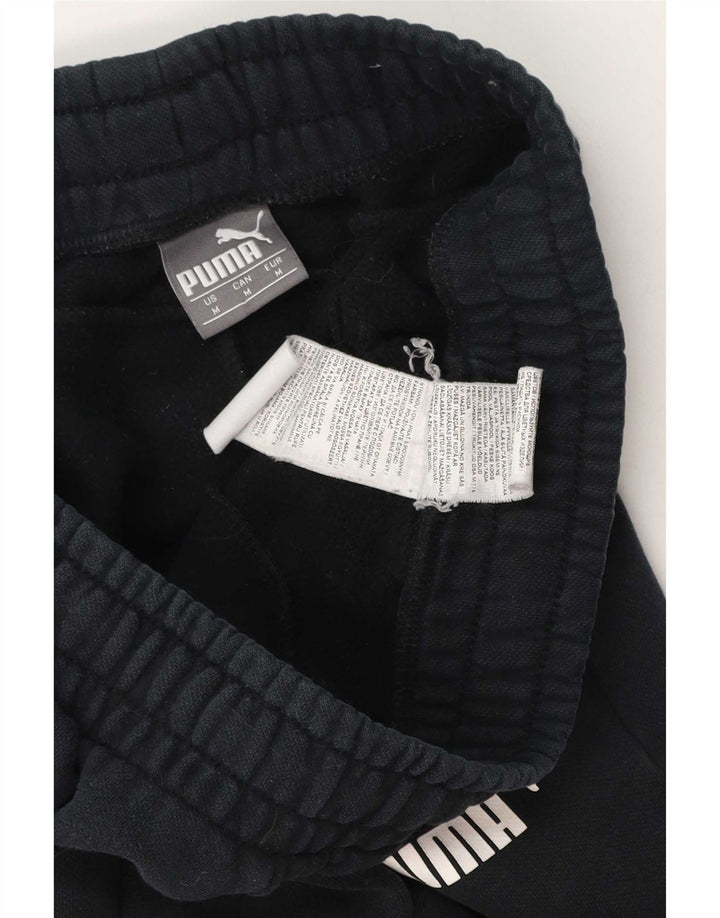 Puma Mens Tracksuit Trousers Joggers Medium Black Cotton