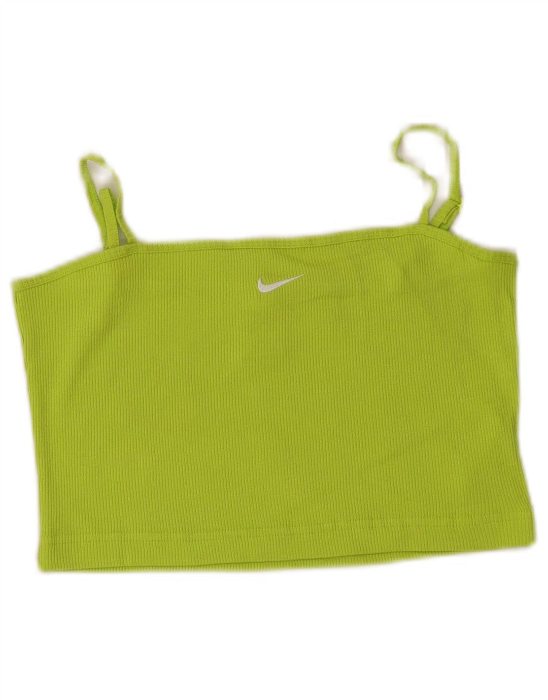 Nike Womens Crop Cami Top UK 8 Small Green Cotton