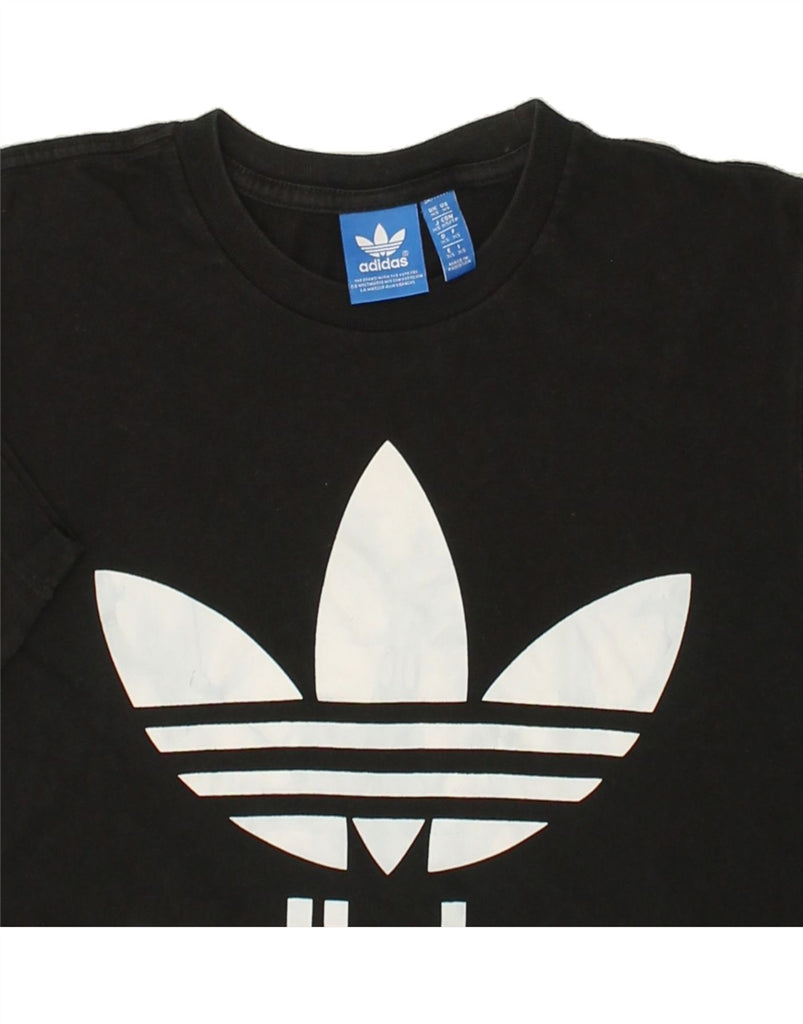 ADIDAS Mens Graphic T-Shirt Top XS Black | Vintage Adidas | Thrift | Second-Hand Adidas | Used Clothing | Messina Hembry 