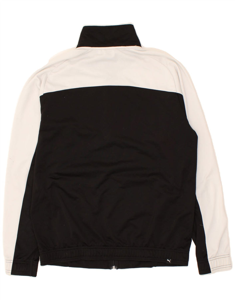 PUMA Mens Tracksuit Top Jacket Medium Black Colourblock Polyester | Vintage Puma | Thrift | Second-Hand Puma | Used Clothing | Messina Hembry 