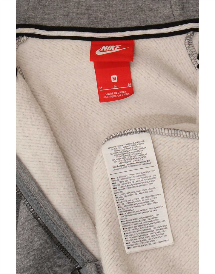 Nike Mens Zip Hoodie Sweater Medium Grey Cotton
