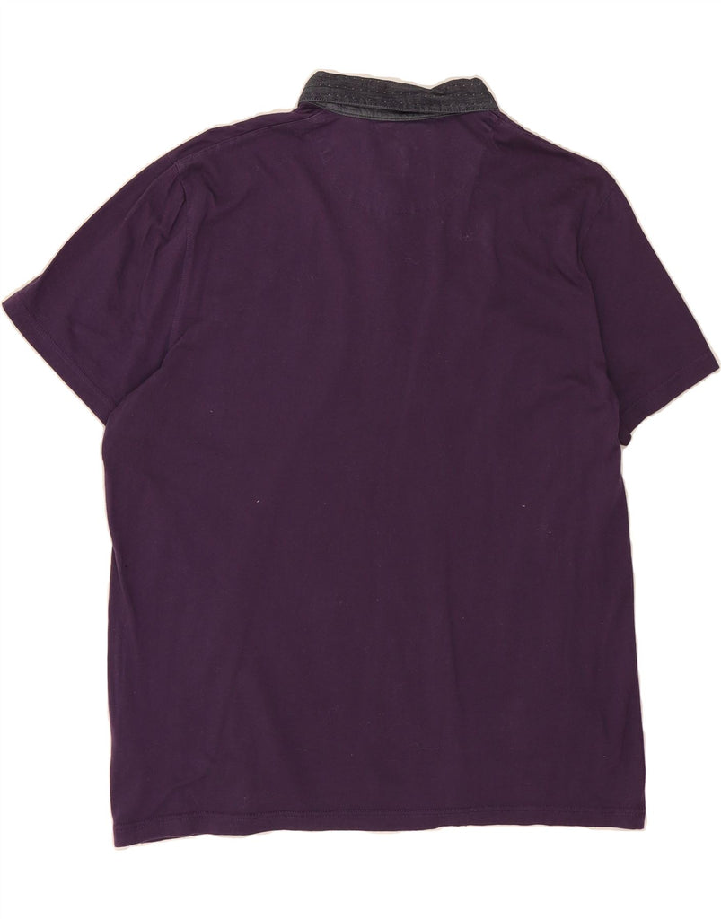 TED BAKER Mens Polo Shirt Size 5 XL Purple Cotton Vintage Ted Baker and Second-Hand Ted Baker from Messina Hembry 