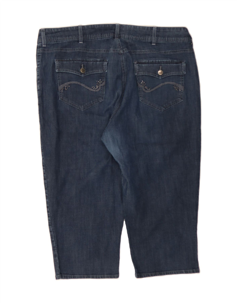 LEE Womens Riders High Waist Capri Jeans US 22 3XL W44 L20 Navy Blue Vintage Lee and Second-Hand Lee from Messina Hembry 