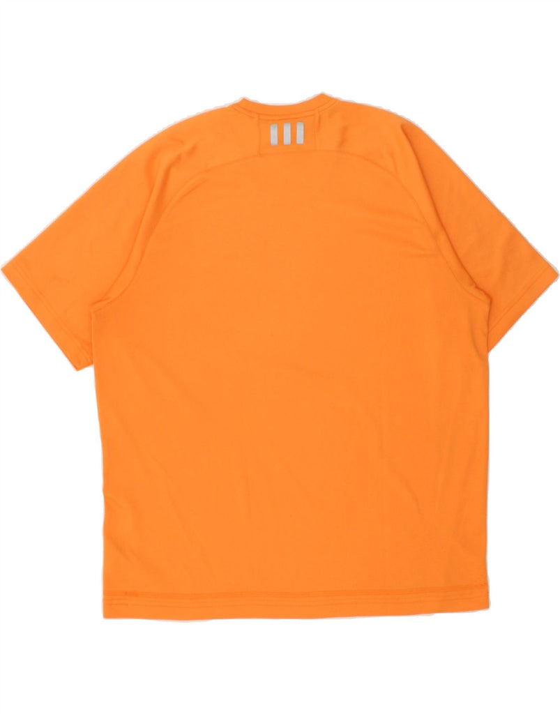 ADIDAS Mens Climalite T-Shirt Top Large Orange Polyester | Vintage Adidas | Thrift | Second-Hand Adidas | Used Clothing | Messina Hembry 