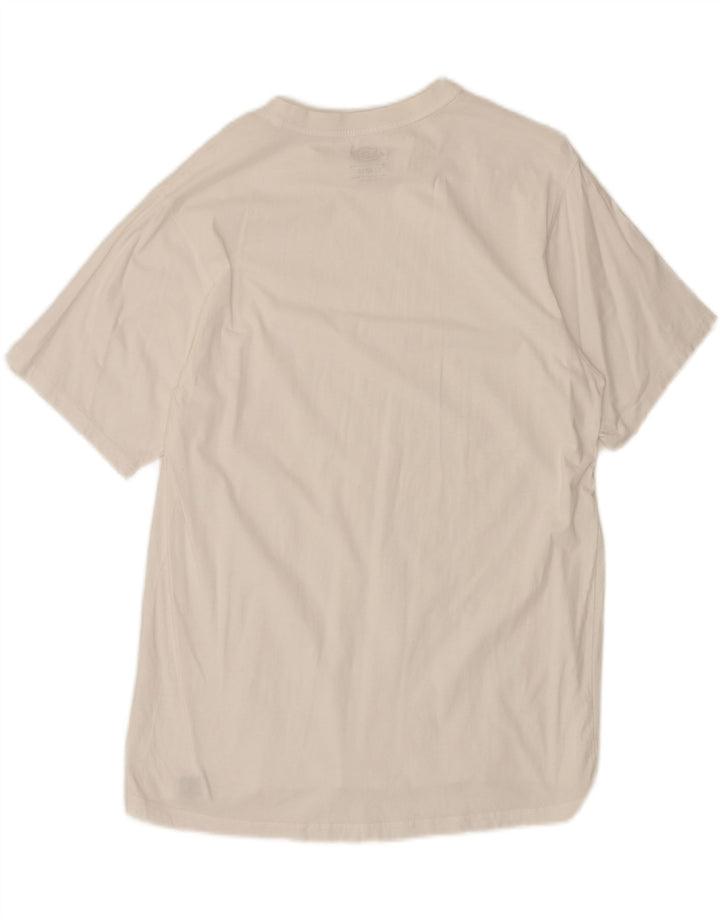 DICKIES Mens T-Shirt Top XL White Vintage Dickies and Second-Hand Dickies from Messina Hembry 