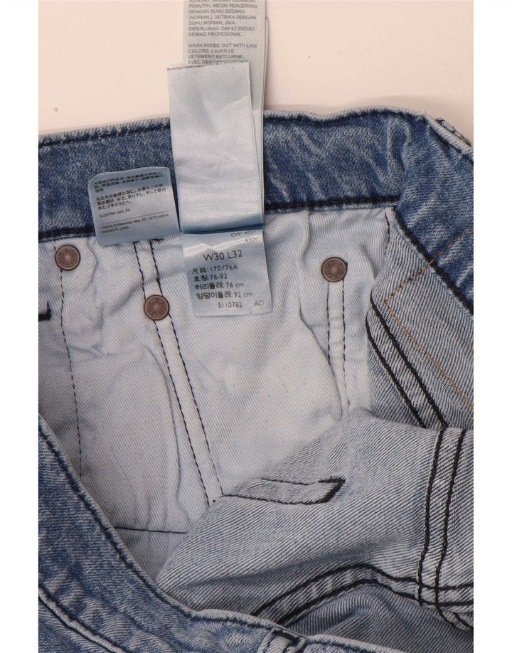 Levi's Mens 502 Straight Jeans W30 L30 Blue Cotton