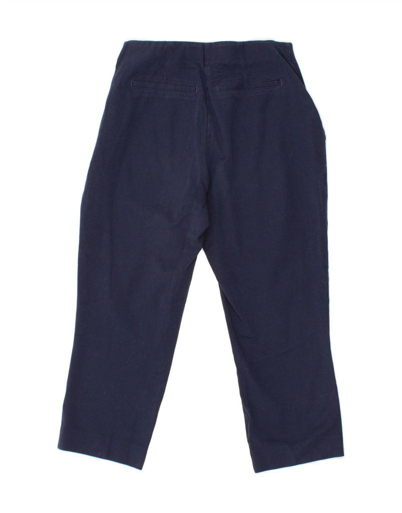 CREW CLOTHING Womens Slim Capri Trousers UK 10 Small W26 L21  Navy Blue Vintage Crew Clothing and Second-Hand Crew Clothing from Messina Hembry 